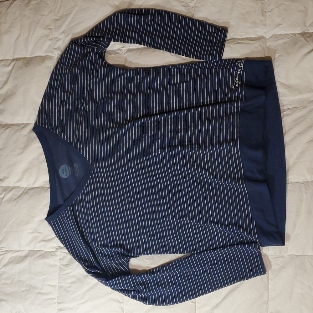 Life is good relaxed fit V neck sweatshirt